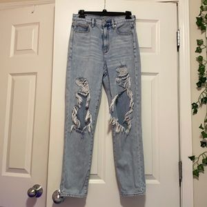 american eagle high waist ripped jeans